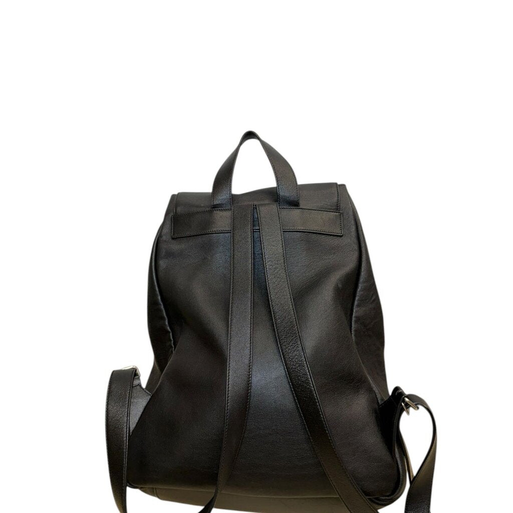 Saint Laurent Festival Leather Backpack Black