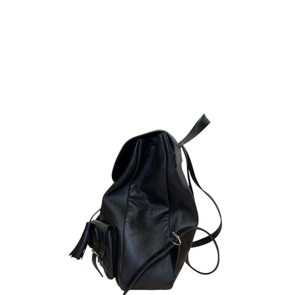Saint Laurent Festival Leather Backpack Black