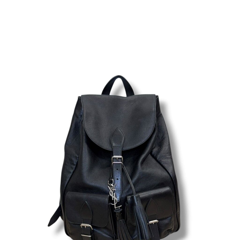Saint Laurent Festival Leather Backpack Black