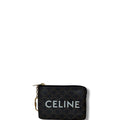 Celine Coin Purse IN Triomphe Canvas with Celine print Brown
