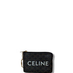 Celine Coin Purse IN Triomphe Canvas with Celine print Brown