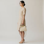 Fendi I SEE U Peekaboo Leather Python Bag Cream Small