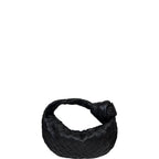 Bottega Veneta Nappa Intrecciato Woven Jodie Handbag Black Mini