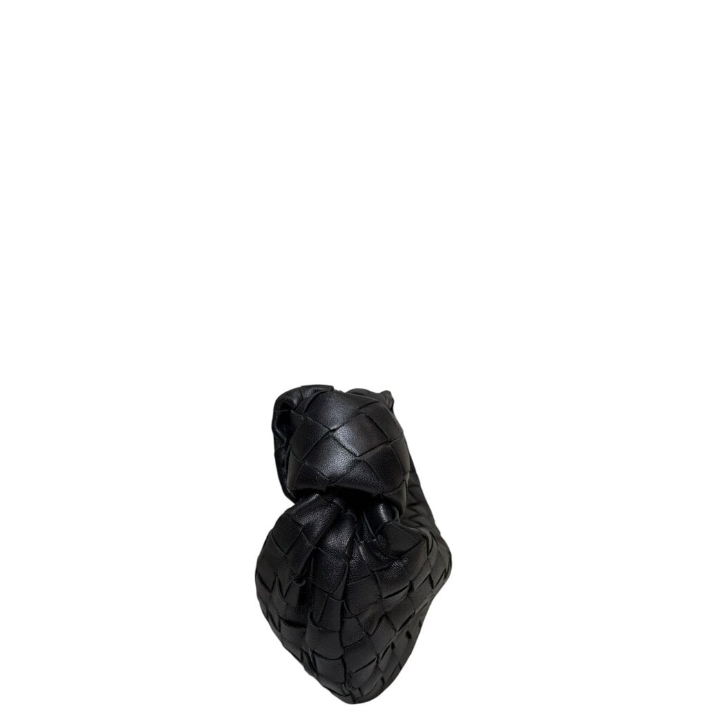 Bottega Veneta Nappa Intrecciato Woven Jodie Handbag Black Mini