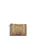 Gucci Diana Jumbo Bamboo GG Canvas Leather Compact Wallet Monogram