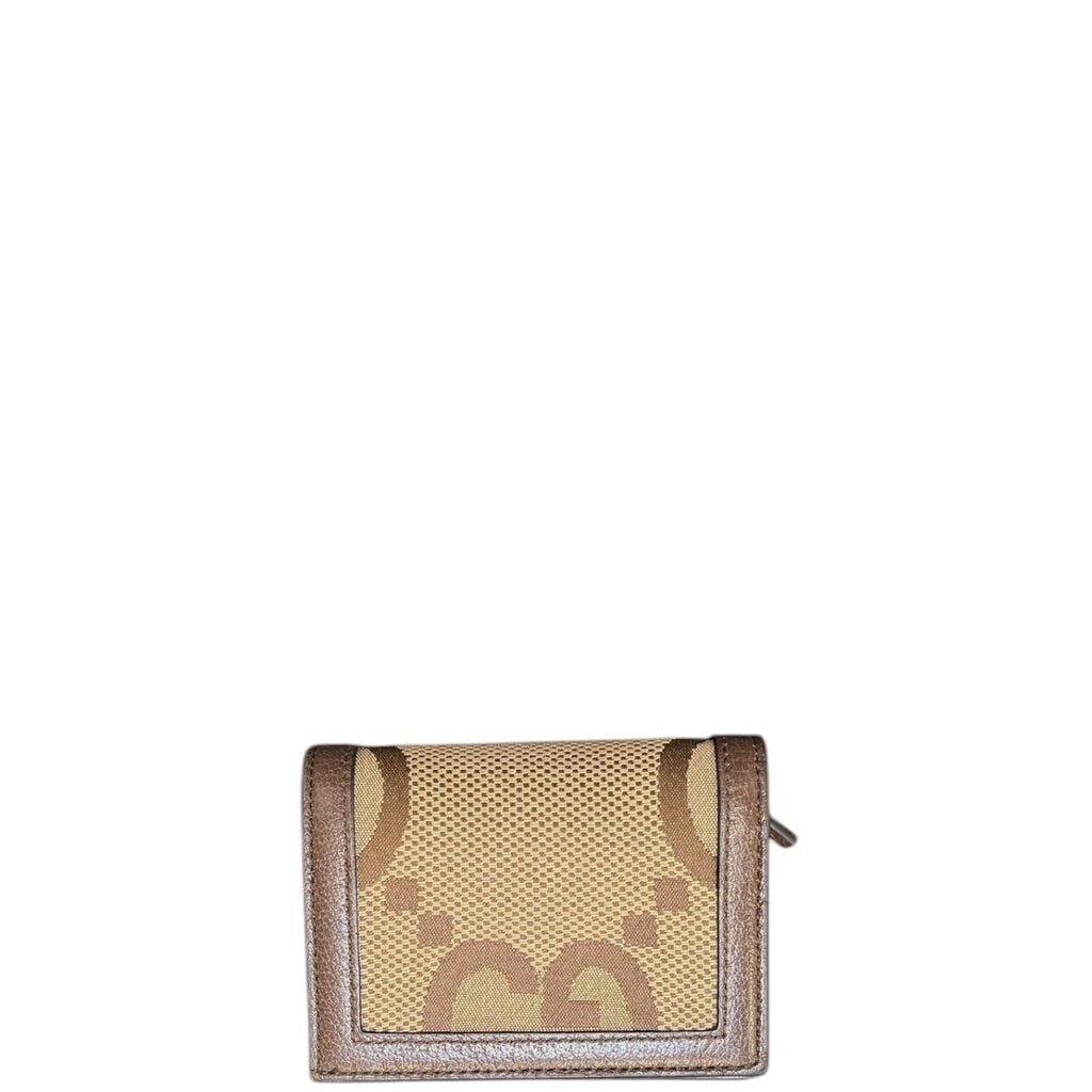 Gucci Diana Jumbo Bamboo GG Canvas Leather Compact Wallet Monogram