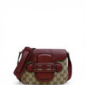 Gucci GG Dressage Canvas Crossbody Handbag Brown