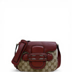 Gucci GG Dressage Canvas Crossbody Handbag Brown