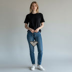 Prada Double Zip Triangle Crystal Shoulder Bag black Mini