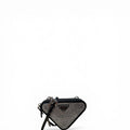 Prada Double Zip Triangle Crystal Shoulder Bag black Mini