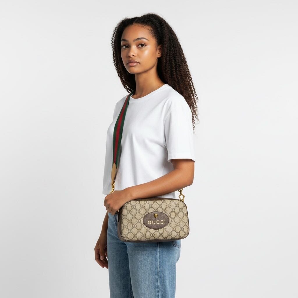 Gucci GG Supreme Monogram Web Neo Vintage Shoulder Bag Monogram