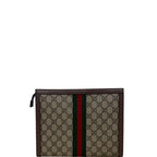 Gucci GG Supreme Web Ophidia Pouch Brown Monogram