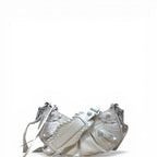 Balenciaga Patent Leather City Le Cagole Shoulder Bag White