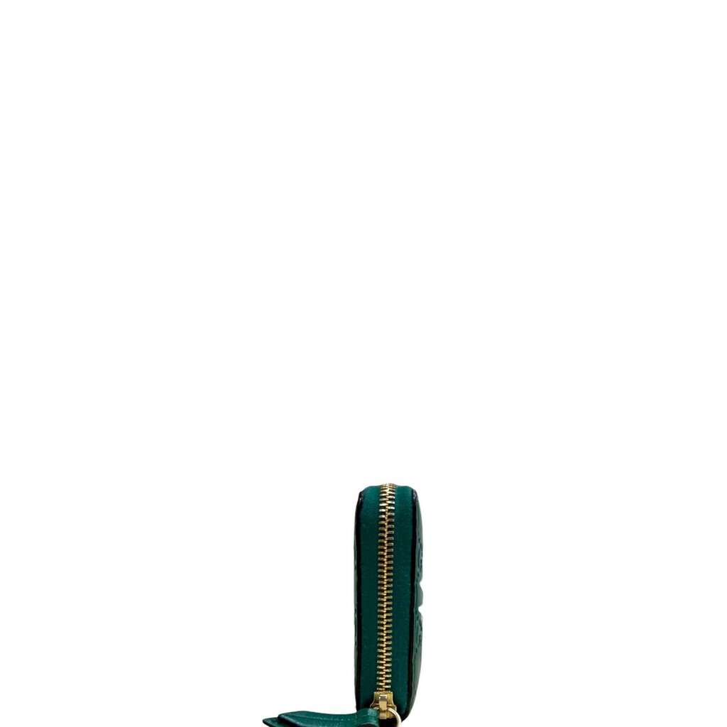 Gucci GG Guccissima Leather Zip Continental Wallet Green