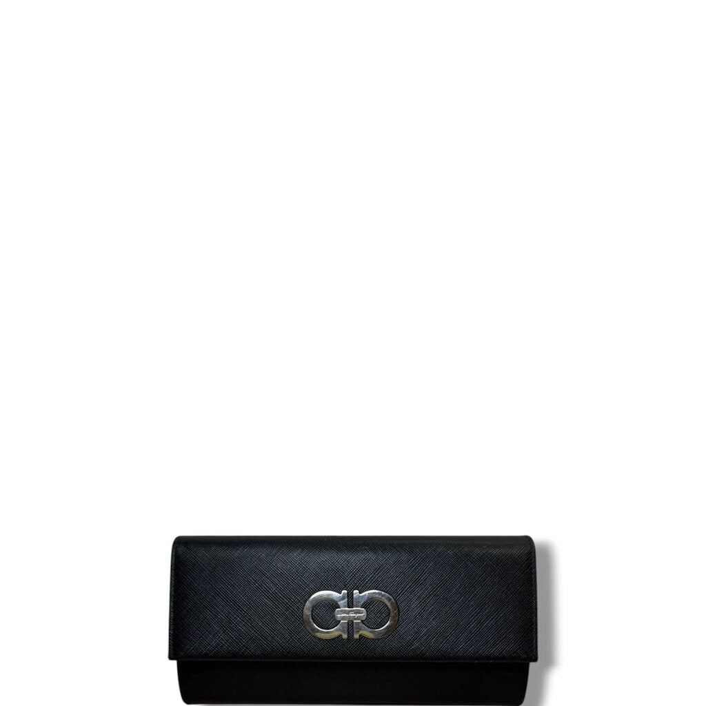 Salvatore Ferragamo Salvatore Ferragamo Long Leather Wallet Black