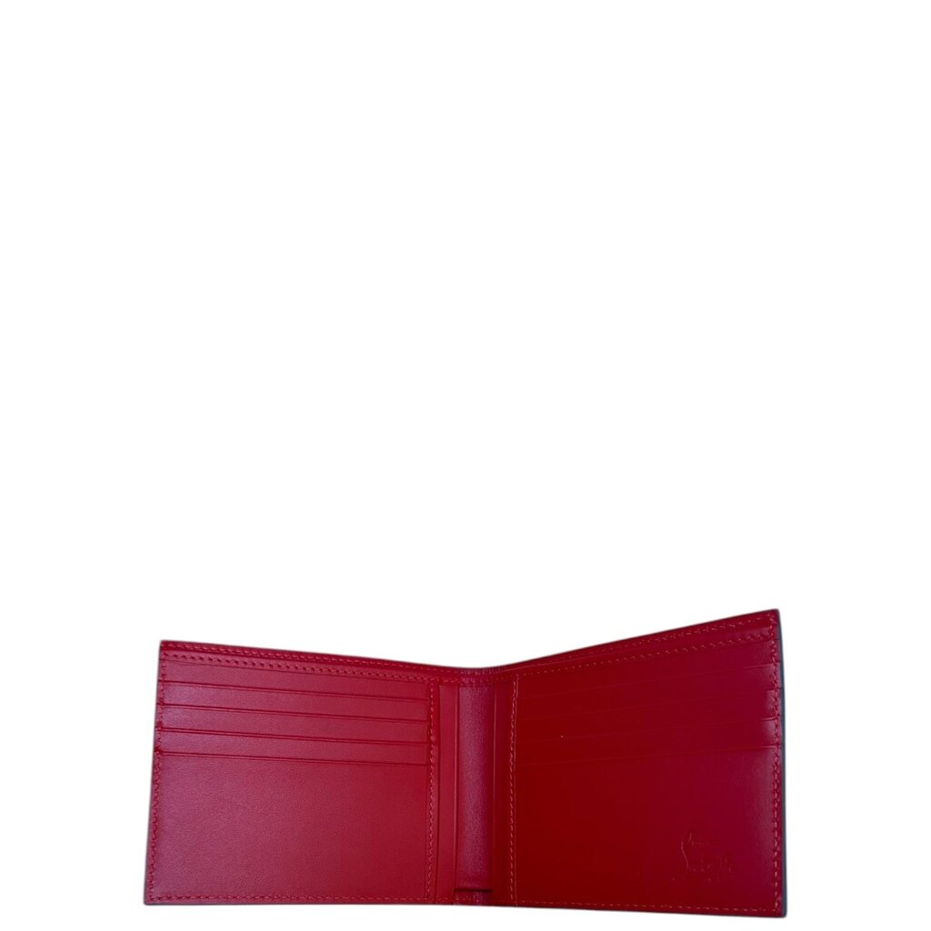 Christian Louboutin Spiked Funky Compact Wallet Gray