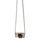 Dolce & Gabbana Snakeskin Crystal Chian Crossbody Bag
