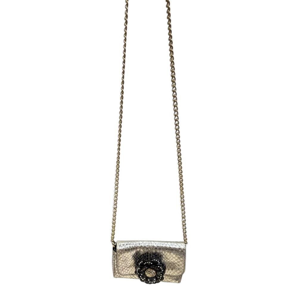 Dolce & Gabbana Snakeskin Crystal Chian Crossbody Bag