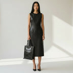 Alexander McQueen Black Crocodile Embossed Tote Handbag Black