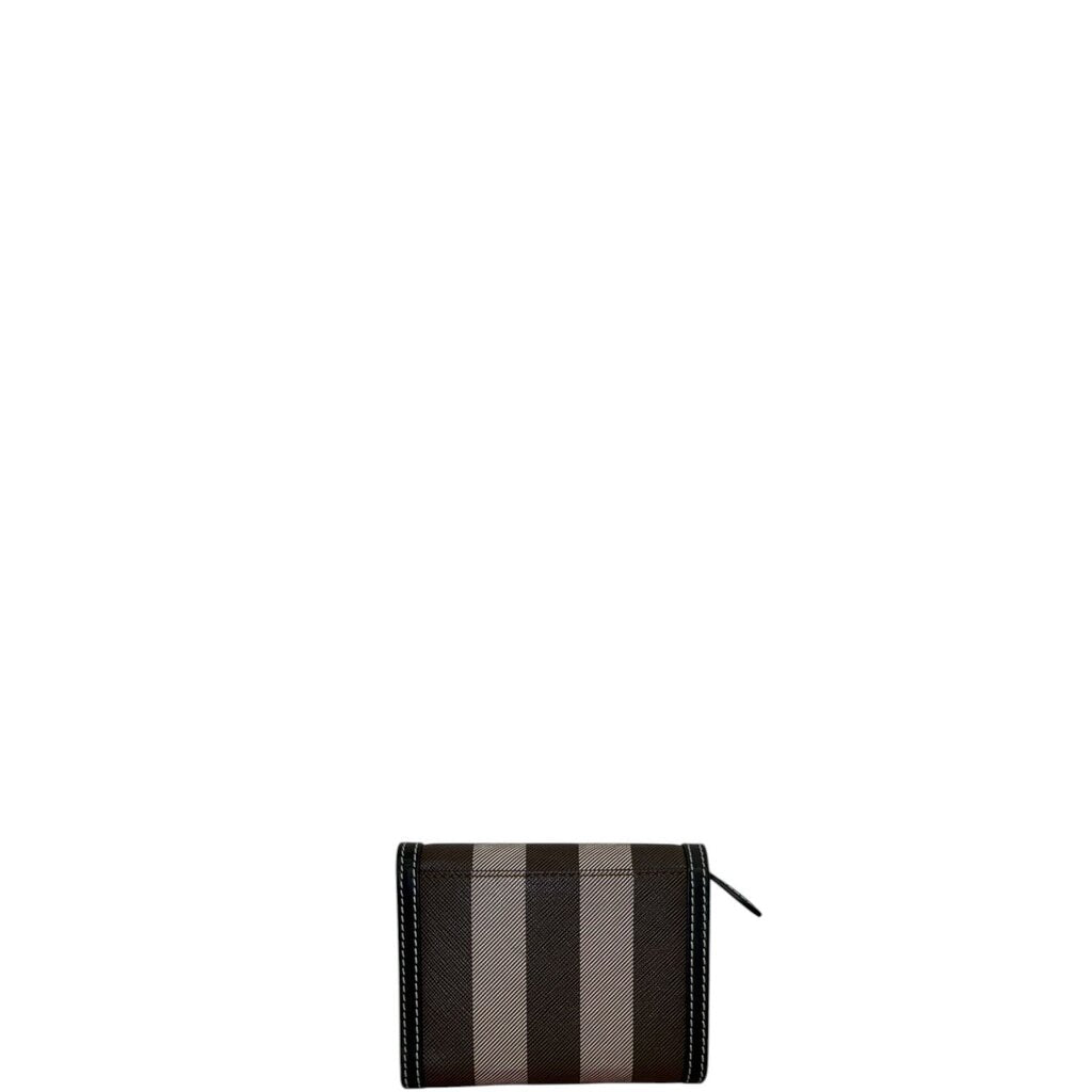 Burberry Halton Check Freya Folding Wallet Brown Small