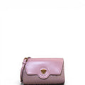 Versace Calfskin Canvas Allover Le Medusa Crossbody Pink