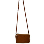 Louis Vuitton Empreinte Double Zip Pochette Crossbody Bag Brown