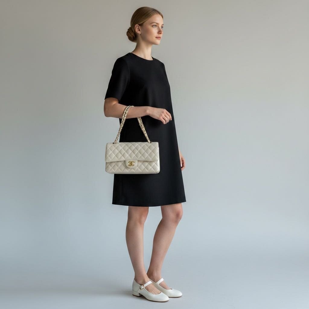 Chanel Caviar Quilted Double Flap Gray Medium