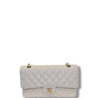 Chanel Caviar Quilted Double Flap Gray Medium