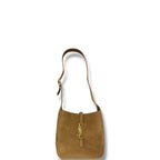 Saint Laurent YSL Le 5 A 7 Suede Shoulder Bag Brown Mini
