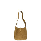 Saint Laurent YSL Le 5 A 7 Suede Shoulder Bag Brown Mini
