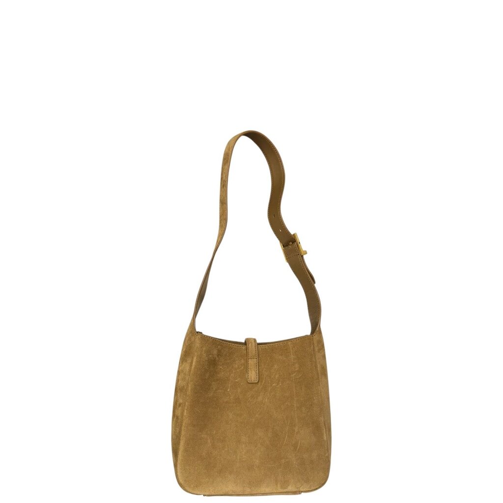 Saint Laurent YSL Le 5 A 7 Suede Shoulder Bag Brown Mini
