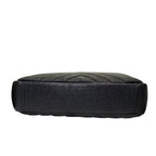 Saint Laurent YSL Lambskin College Flap Quilted Bag Black Medium
