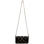 Louis Vuitton Felicie Empreinte BiColor Pochette Crossbody Handbag Black