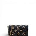 Louis Vuitton Felicie Empreinte BiColor Pochette Crossbody Handbag Black