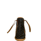Louis Vuitton Coated Canvas Bucket Bag With Pouch Brown GM