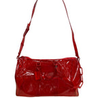 Louis Vuitton Keepall 50 Bandouliere Transparent PVC Travel Bag Red Red 50