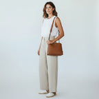 Prada Matinee Saffiano Leather Shoulder Bag Brown