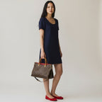 Louis Vuitton Pallas Coated Canvas Shoulder Bag Red MM