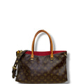 Louis Vuitton Pallas Coated Canvas Shoulder Bag Red MM