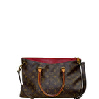 Louis Vuitton Pallas Coated Canvas Shoulder Bag Red MM