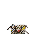 Fendi FF By The Way Embroider Canvas Embroider Crossbody Handbag Multi Mini