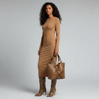 Gucci Greenwich Python and Leather Tote Brown Medium