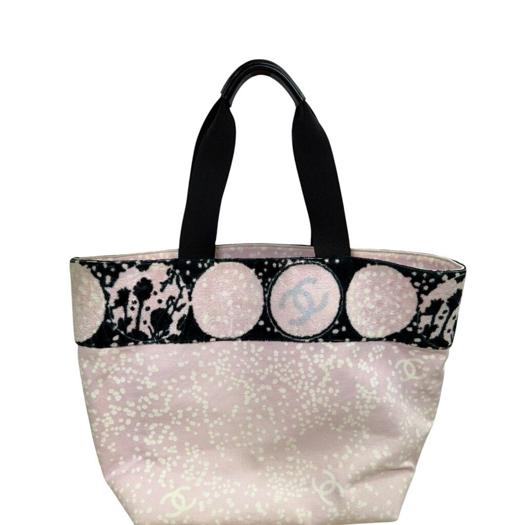 Chanel High Summer Terry Cloth Tote Bag Pink