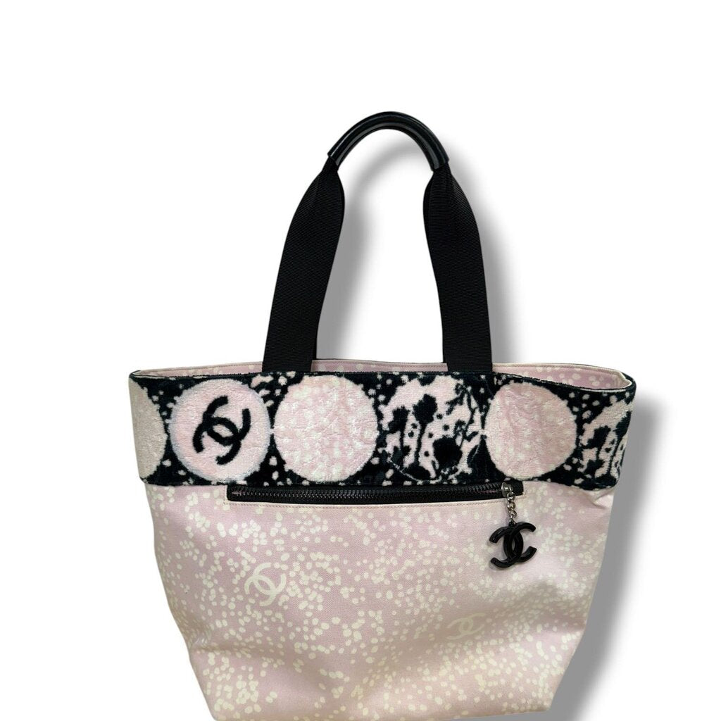 Chanel High Summer Terry Cloth Tote Bag Pink