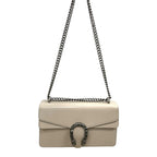 Gucci GG Leather Dionysus Shoulder Bag Cream Small