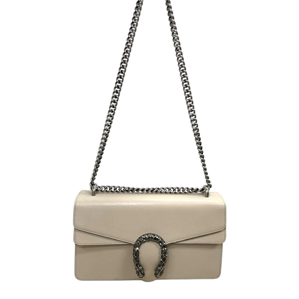 Gucci GG Leather Dionysus Shoulder Bag Cream Small