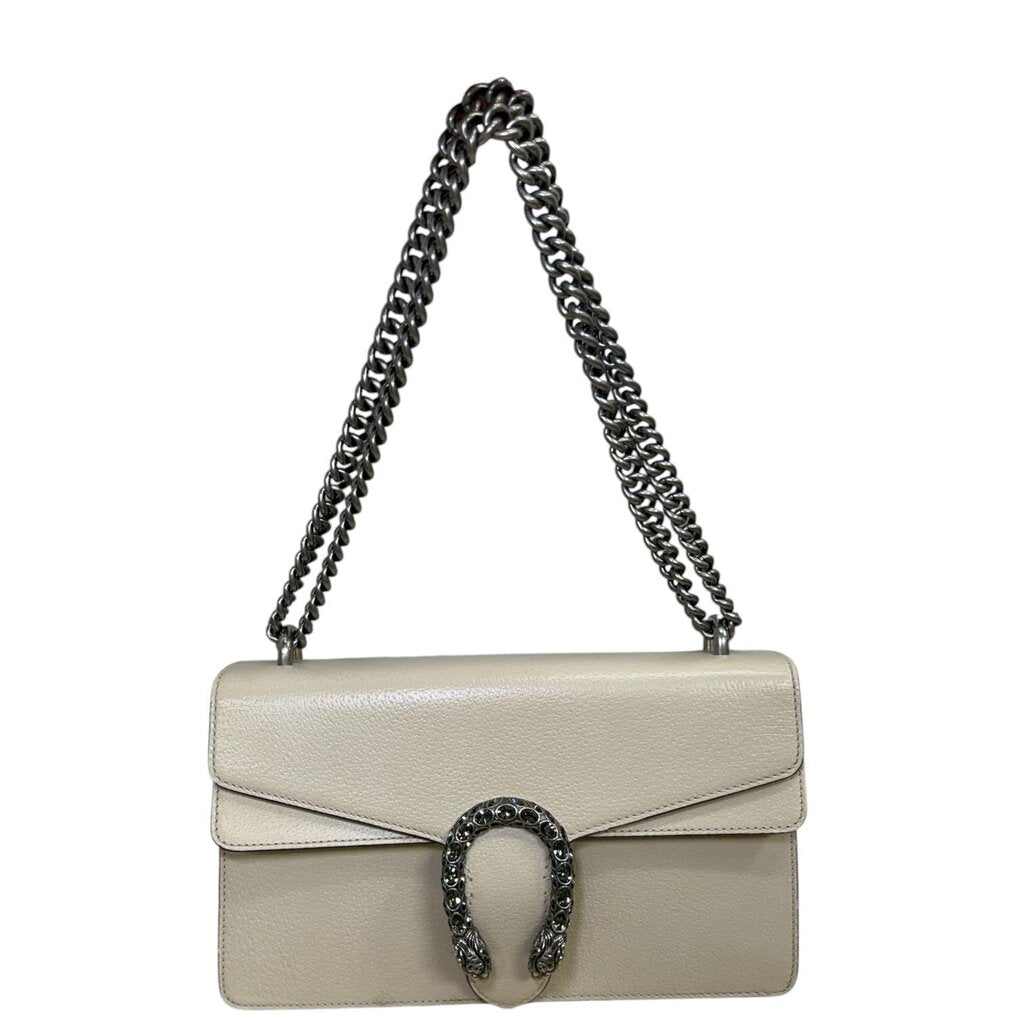 Gucci GG Leather Dionysus Shoulder Bag Cream Small