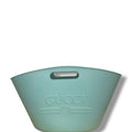 Gucci Rubber Oversized Logo Tote Teal