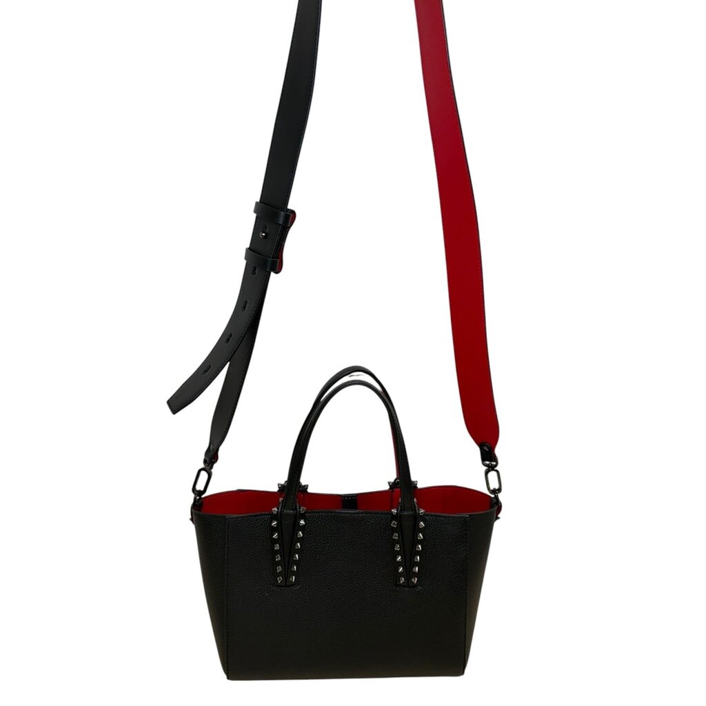 Christian Louboutin Cabata Soft Calf Leather Tote Black Mini