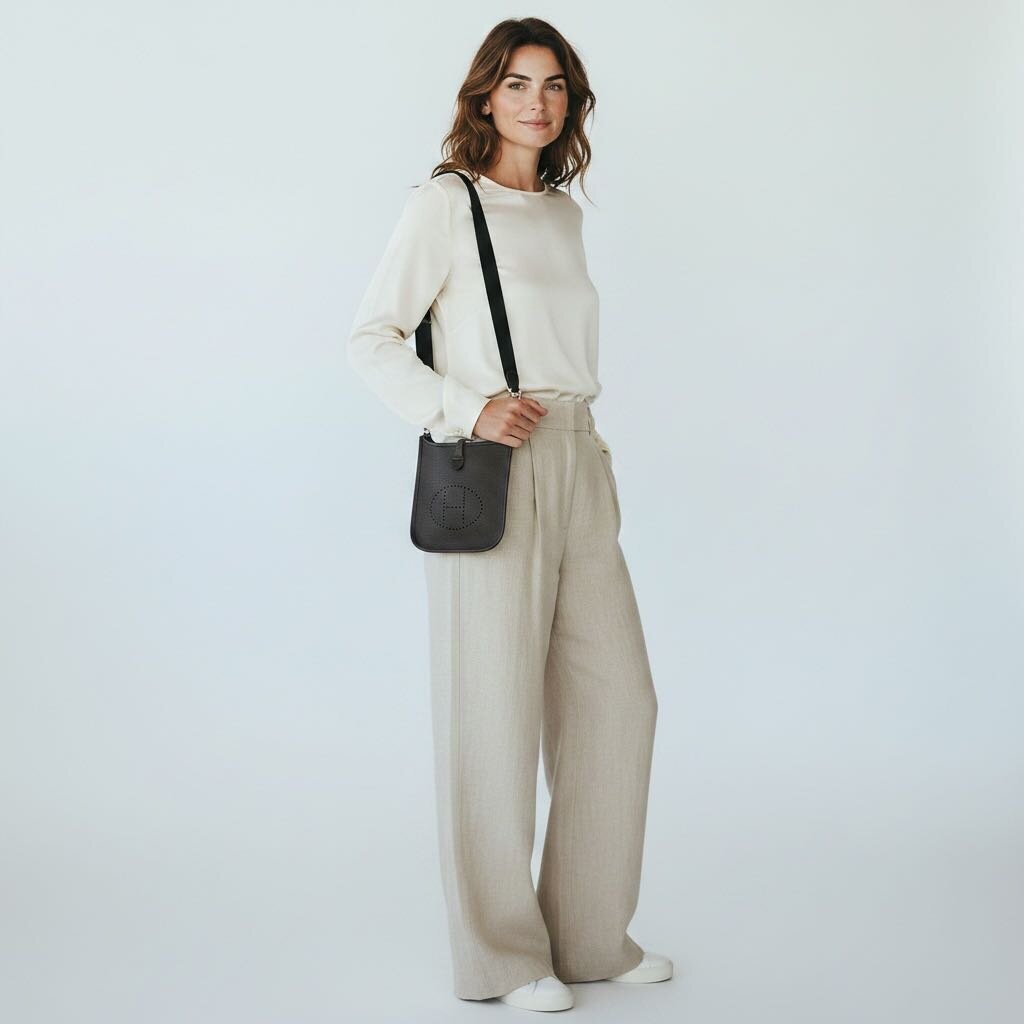 Hermes Taurillon Clemence Evelyn Crossbody Bag Black TPM